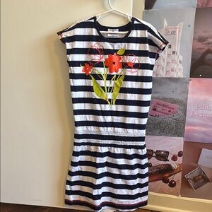 Striped Floral Kids Dress